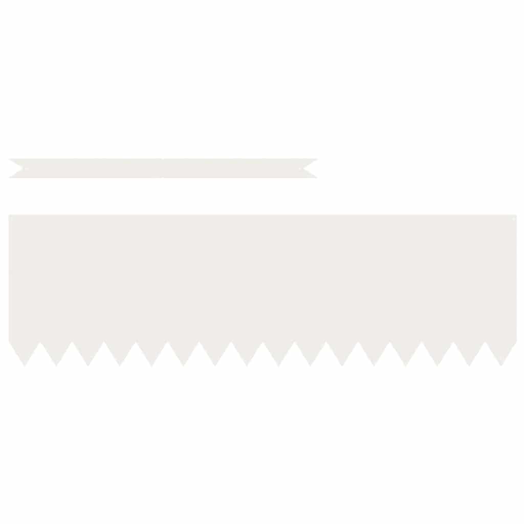 vidaXL Περιγράμματα γκαζόν 30 pcs Λευκό 100 x 0.5 x 30 εκ Ατσάλι