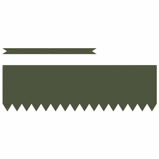 vidaXL Περιγράμματα γκαζόν 50 pcs Λαδί 100 x 0.5 x 30 εκ Ατσάλι