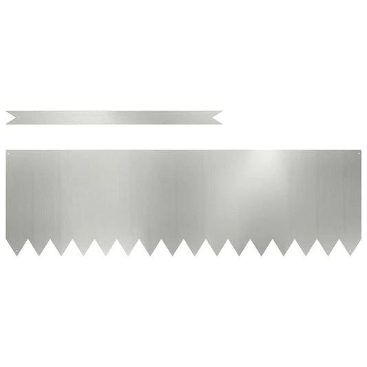 vidaXL Περίγραμμα γκαζόν 50 pcs Ασημί 100 x 0.05 x 20 εκ