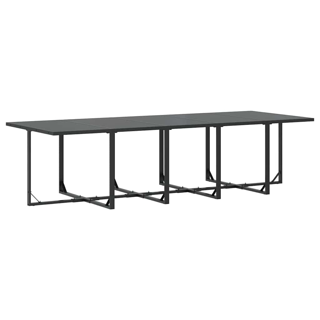 σετ τραπεζαρίας κήπου 19 τεμαχίων vidaXL με μαξιλάρια από ατσάλι και τεξτιλίνη