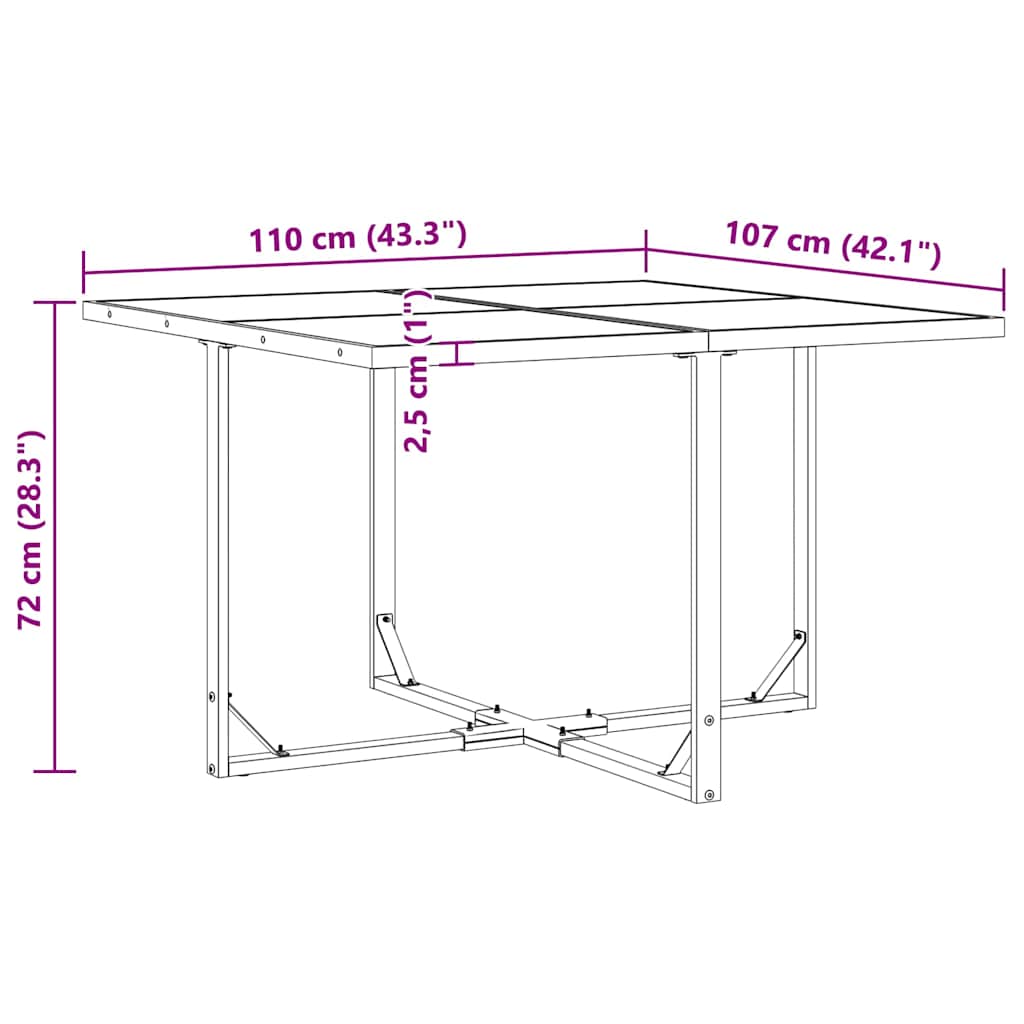 vidaXL Σέτ φαγητού για κήπο 5 pcs Μαύρο Ατσάλι