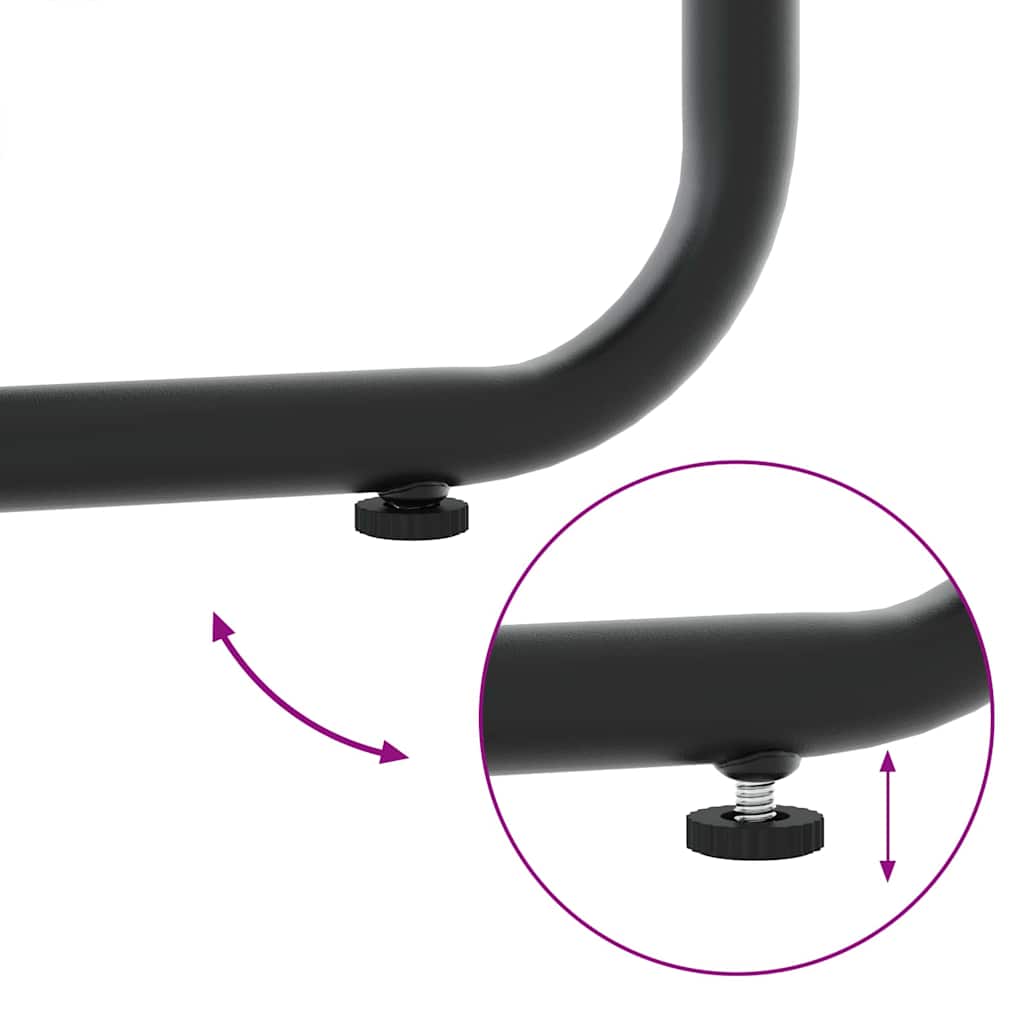 vidaXL Σέτ φαγητού για κήπο 9 pcs Μαύρο Ατσάλι