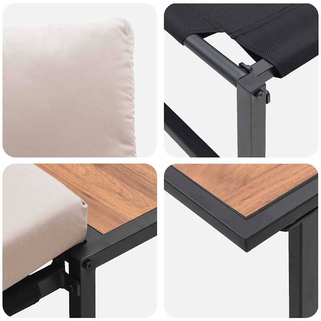 Σετ Σαλονιού Κήπου 3 Τεμαχίων με Ταπέ Τάουπε Μαξιλάρια