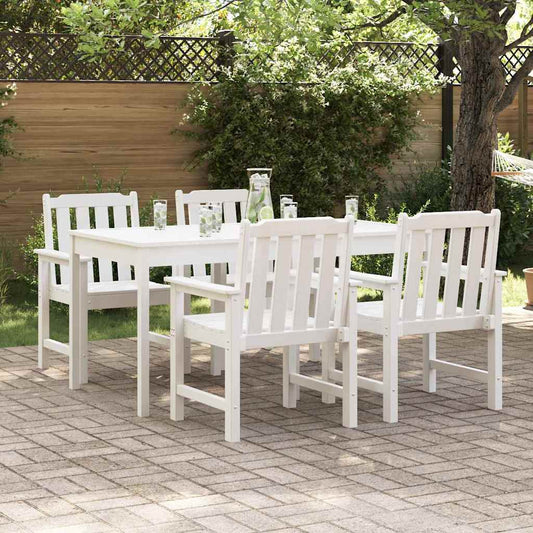 vidaXL Καθίσματα Κήπου 4 τμχ Λευκό 65,5x55,5x88 εκ. HDPE