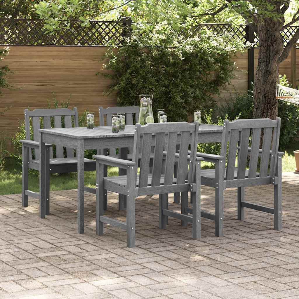 vidaXL Καρέκλα Κήπου 4 pcs Ανοιχτό γκρι 65.5 x 59 x 88 εκ