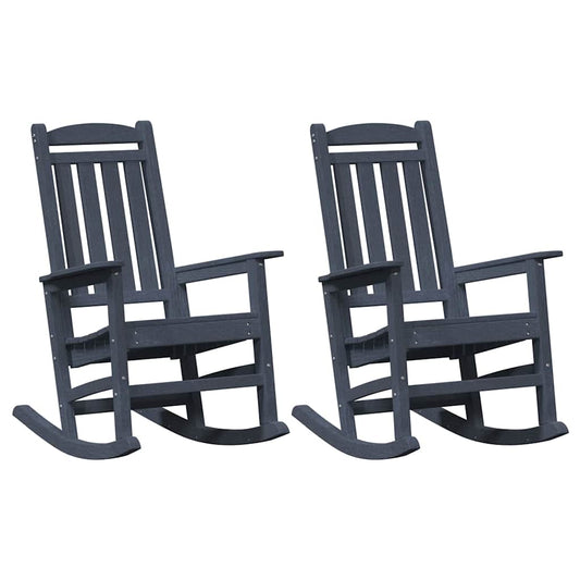 vidaXL Κουνιστή καρέκλα 2 pcs Ναυτικό μπλε 92 x 70 x 108 εκ