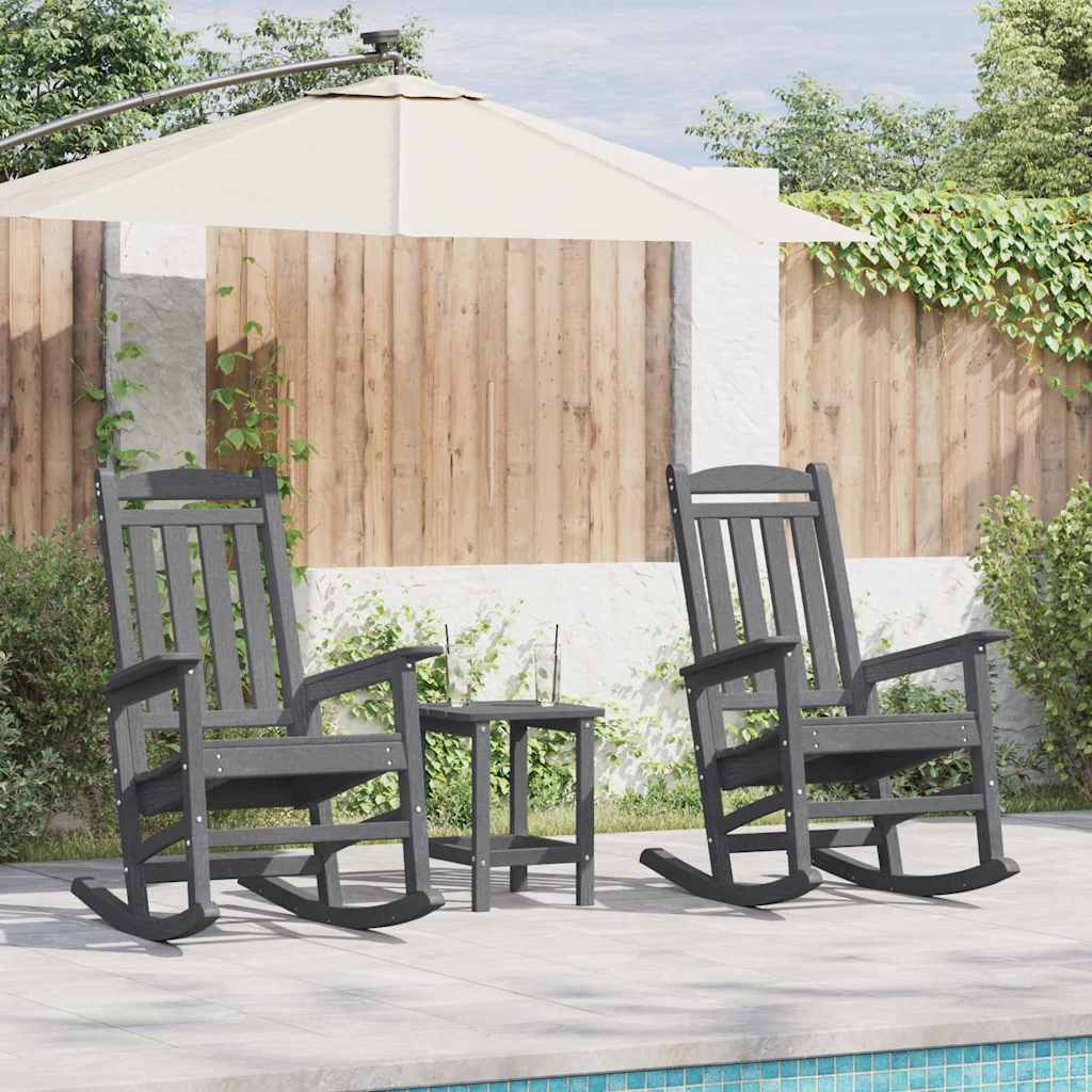 vidaXL Κουνιστή καρέκλα 2 pcs Ανοιχτό γκρι 92 x 70 x 108 εκ