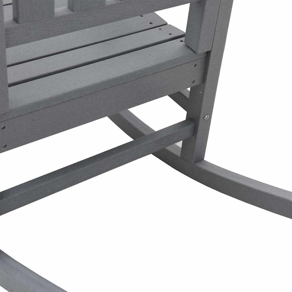 vidaXL Κουνιστή καρέκλα 3 pcs Ανοιχτό γκρι Πολυαιθυλένιο