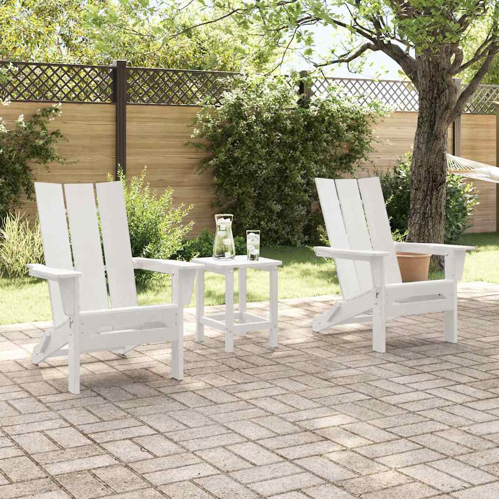 vidaXL Καρέκλα Κήπου 2 pcs Λευκό 80.5 x 74.5 x 92 εκ Πολυαιθυλένιο