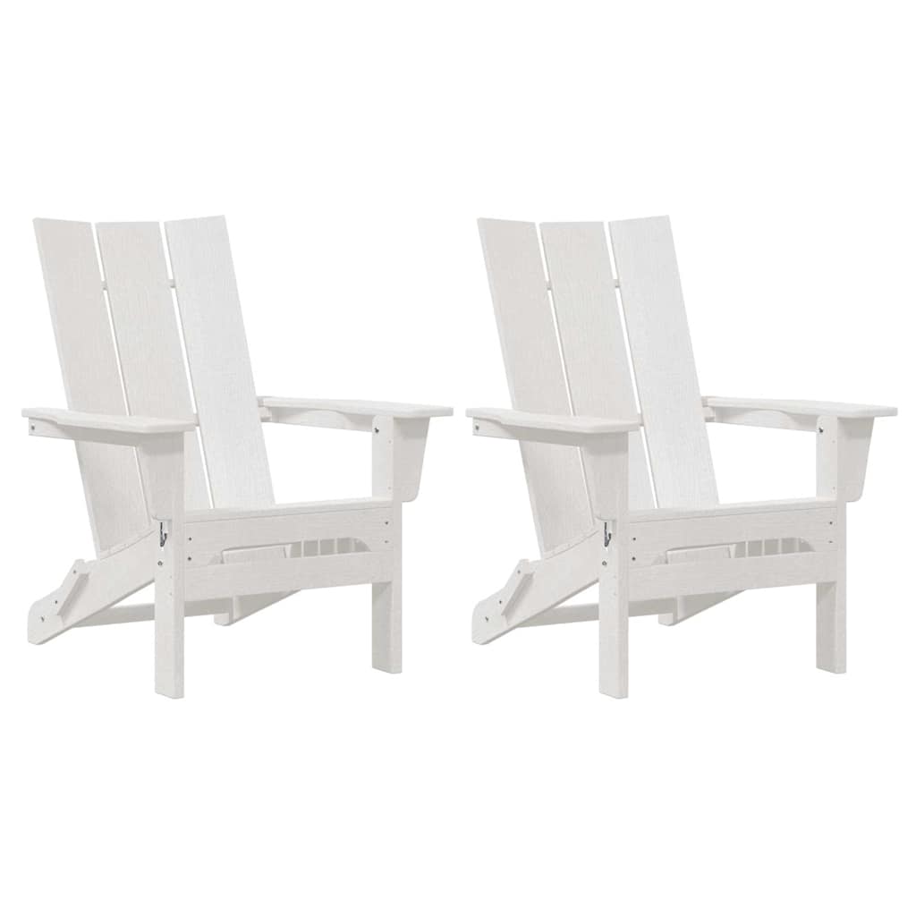vidaXL Καρέκλα Κήπου 2 pcs Λευκό 80.5 x 74.5 x 92 εκ Πολυαιθυλένιο