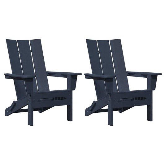 vidaXL Καρέκλα Κήπου 2 pcs Ναυτικό μπλε 80.5 x 74.5 x 92 εκ