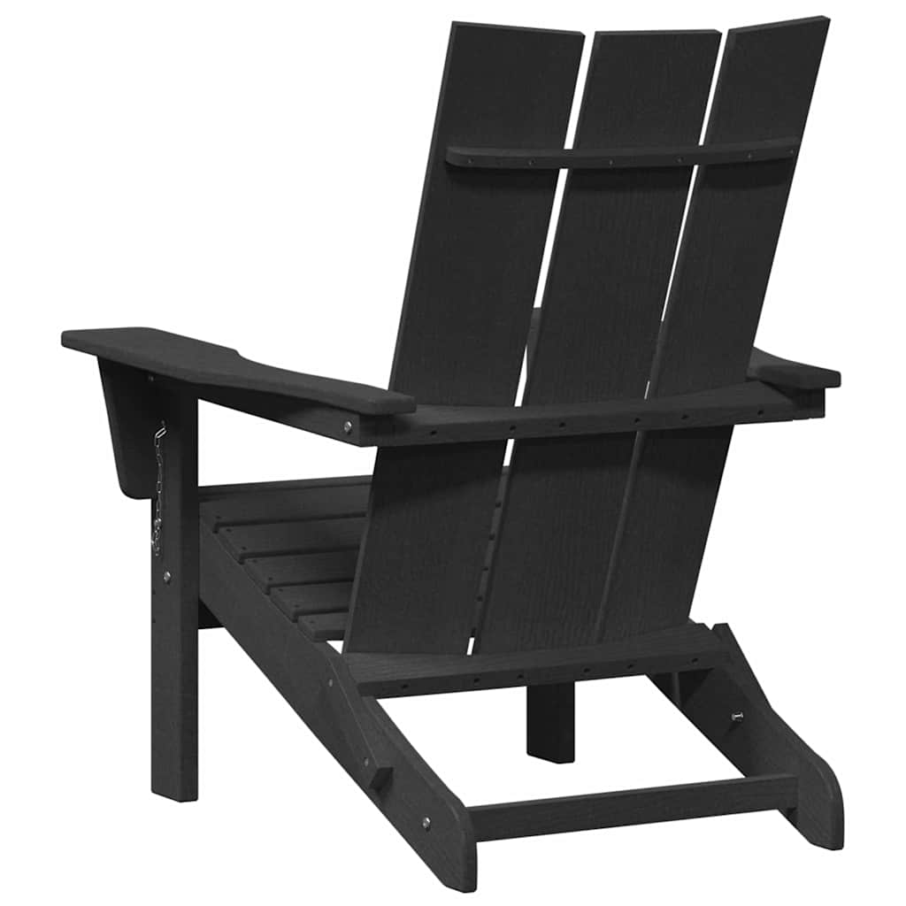vidaXL Καρέκλα Κήπου 2 pcs Μαύρο 80.5 x 74.5 x 92 εκ Πολυαιθυλένιο