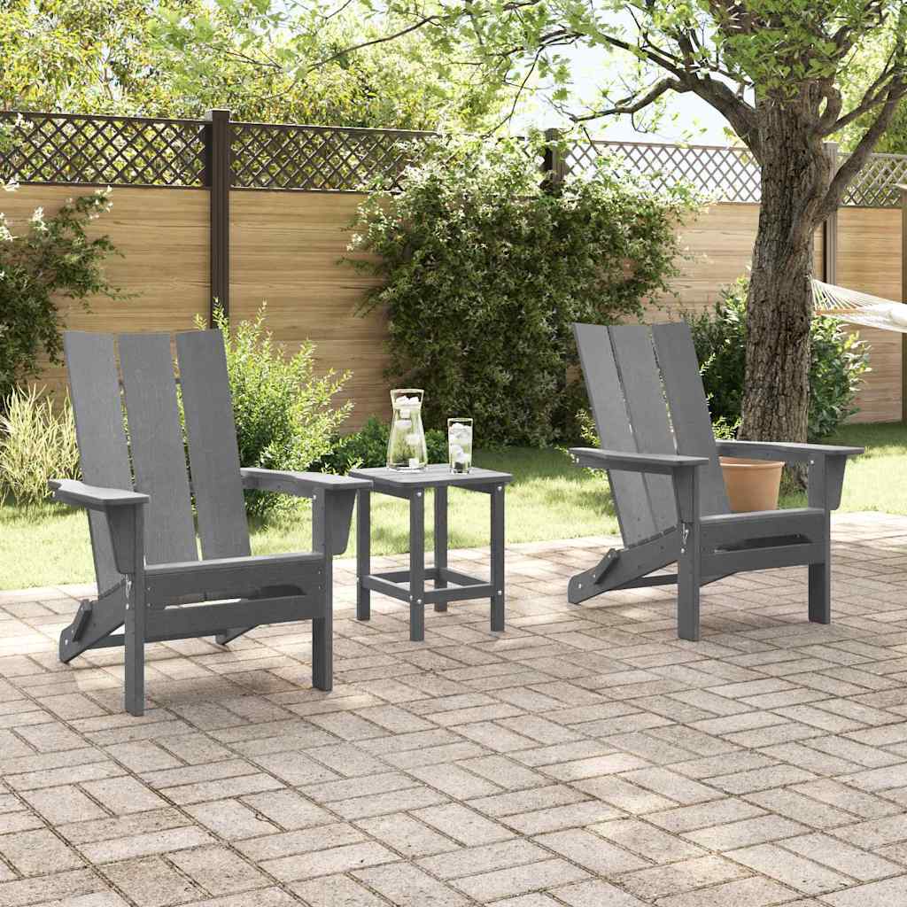 vidaXL Καρέκλα Κήπου 2 pcs Ανοιχτό γκρι 80.5 x 74.5 x 92 εκ