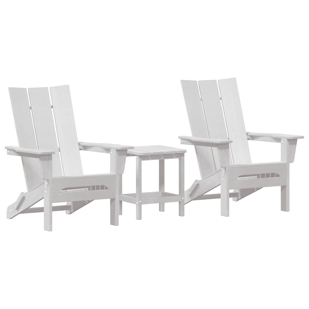 vidaXL Καρέκλα Κήπου 3 pcs Λευκό 80.5 x 74.5 x 92 εκ Πολυαιθυλένιο