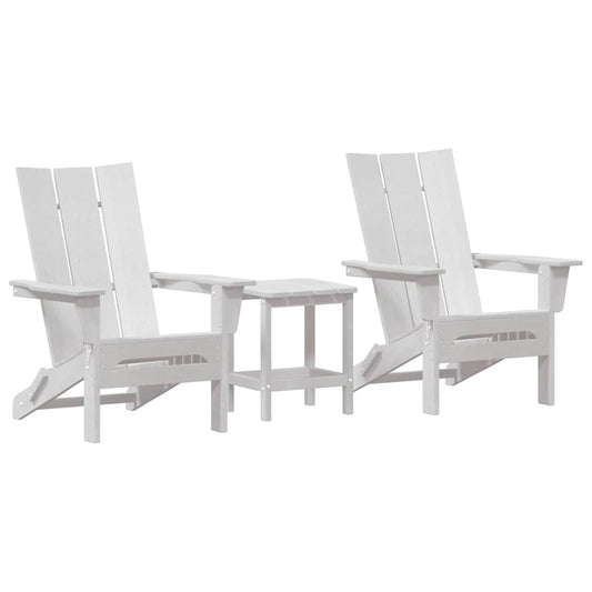 vidaXL Καρέκλα Κήπου 3 pcs Λευκό 80.5 x 74.5 x 92 εκ Πολυαιθυλένιο
