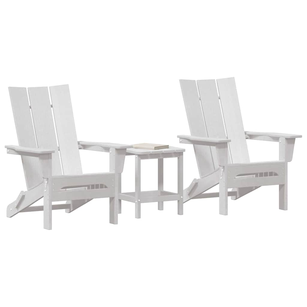 vidaXL Καρέκλα Κήπου 3 pcs Λευκό 80.5 x 74.5 x 92 εκ Πολυαιθυλένιο