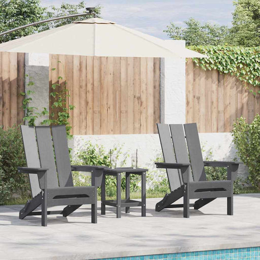 vidaXL Καρέκλα Κήπου 3 pcs Ανοιχτό γκρι 80.5 x 74.5 x 92 εκ