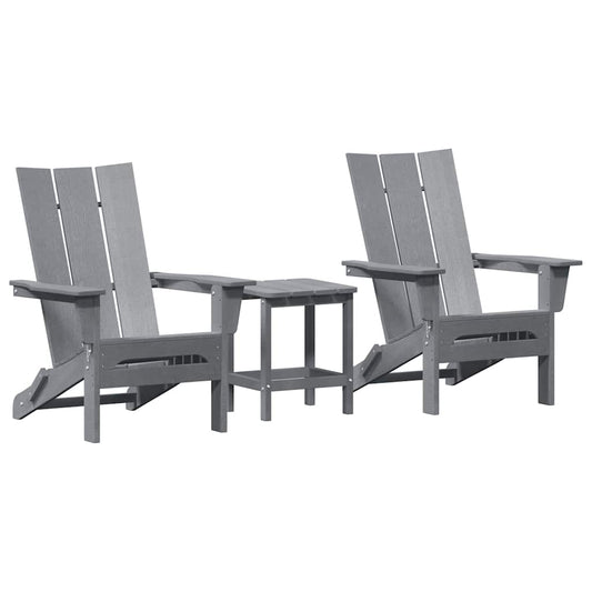 vidaXL Καρέκλα Κήπου 3 pcs Ανοιχτό γκρι 80.5 x 74.5 x 92 εκ
