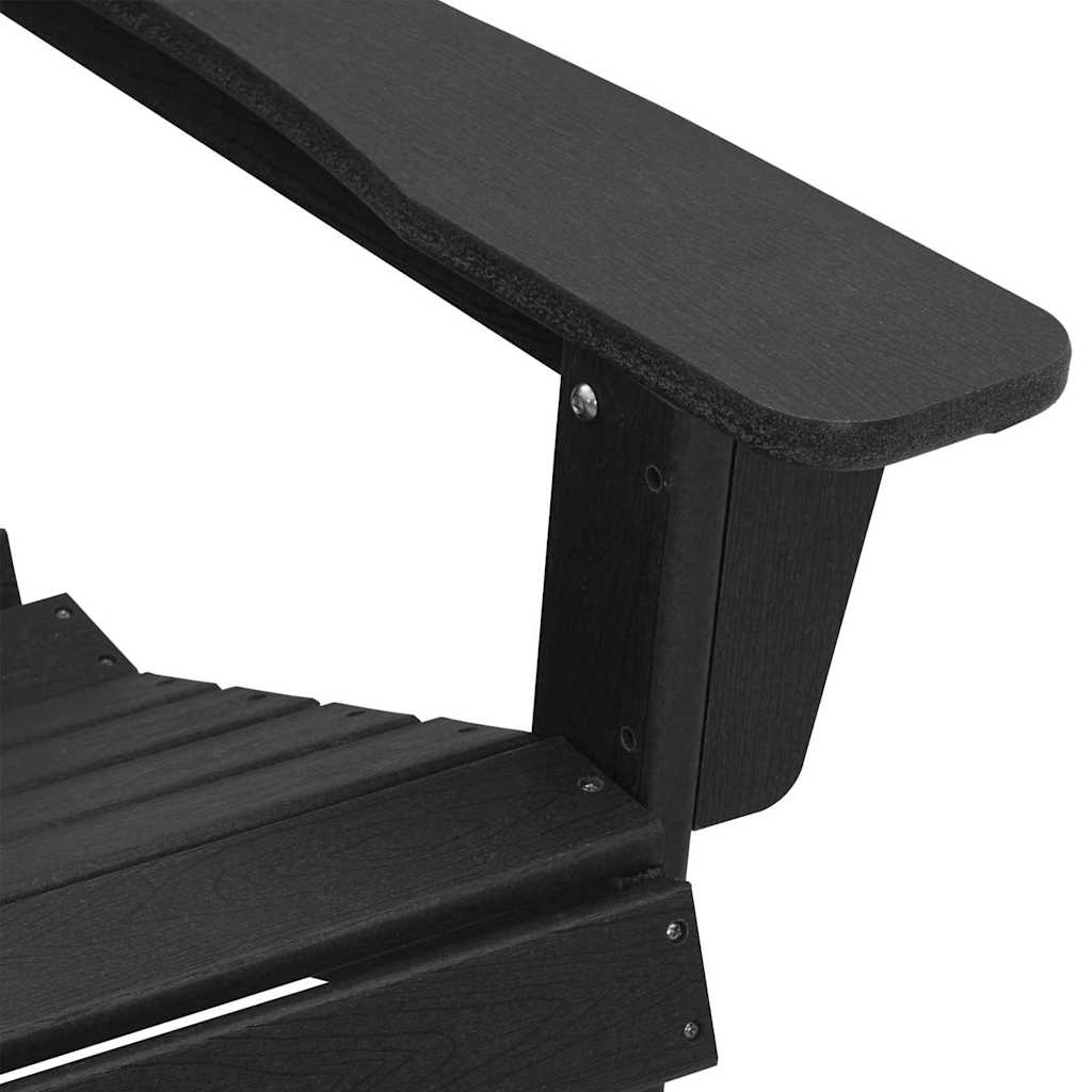 vidaXL Καρέκλα Κήπου 2 pcs Μαύρο 82 x 74 x 92 εκ. Πολυαιθυλένιο