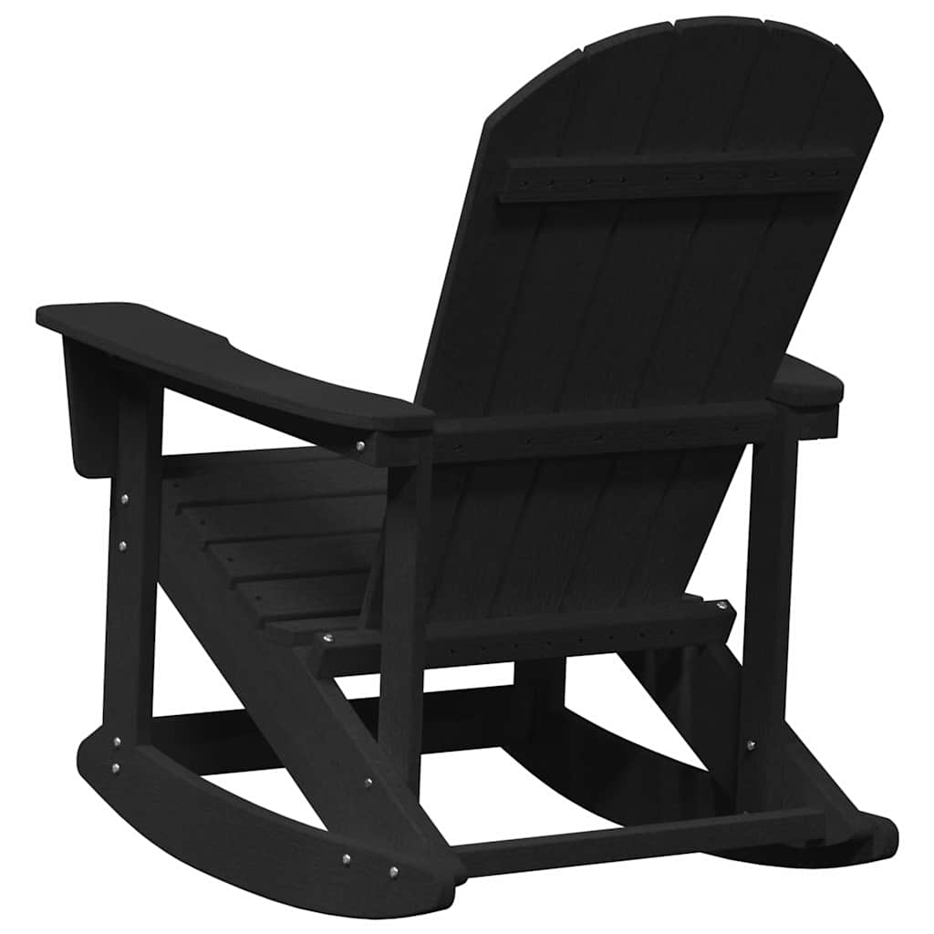 vidaXL Καρέκλες Ροκάντας Adirondack 2 pcs Μαύρο HDPE