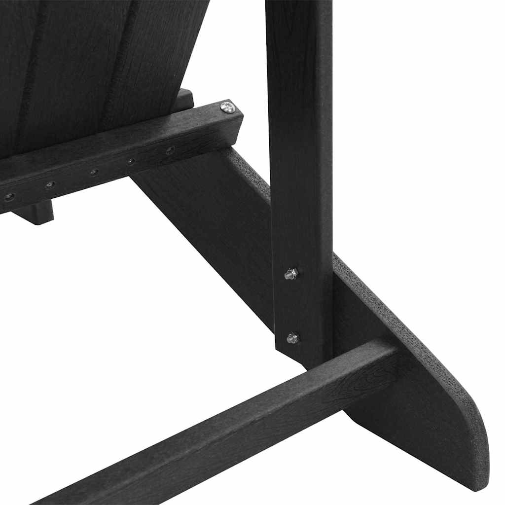 vidaXL Καρέκλες Adirondack με Πόδια 2 τεμ Μαύρο HDPE