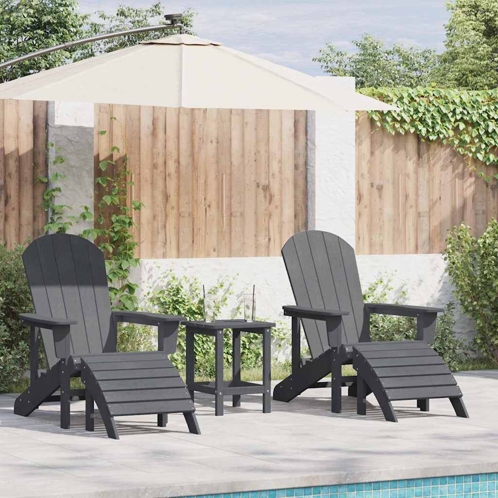 vidaXL Καρέκλα Κήπου 2 pcs Ανοιχτό γκρι 83 x 74 x 92 εκ Πολυαιθυλένιο