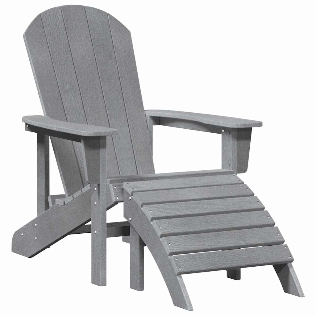 vidaXL Καρέκλα Κήπου 2 pcs Ανοιχτό γκρι 83 x 74 x 92 εκ Πολυαιθυλένιο