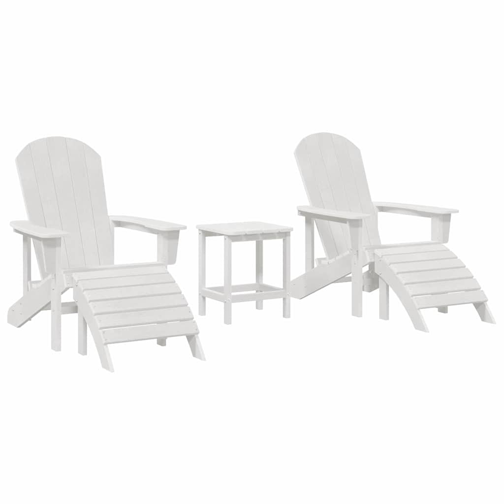 vidaXL Καρέκλα Κήπου 3 pcs Λευκό Πολυαιθυλένιο