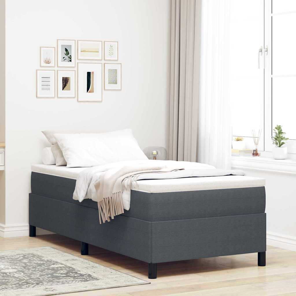 vidaXL Κρεβάτι με ελατήρια Σκούρο Γκρι 80 x 200 cm
