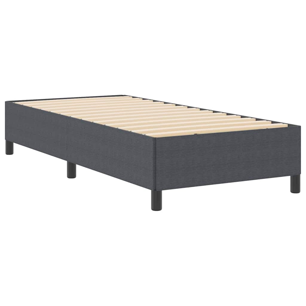 vidaXL Κρεβάτι με ελατήρια Σκούρο Γκρι 80 x 200 cm