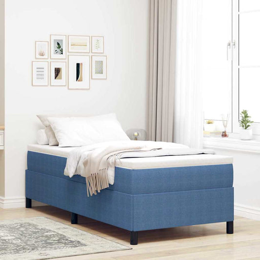 vidaXL Κρεβάτι με ελατήρια Μπλε 80 x 200 cm Υφασμάτινο Κορντουρά