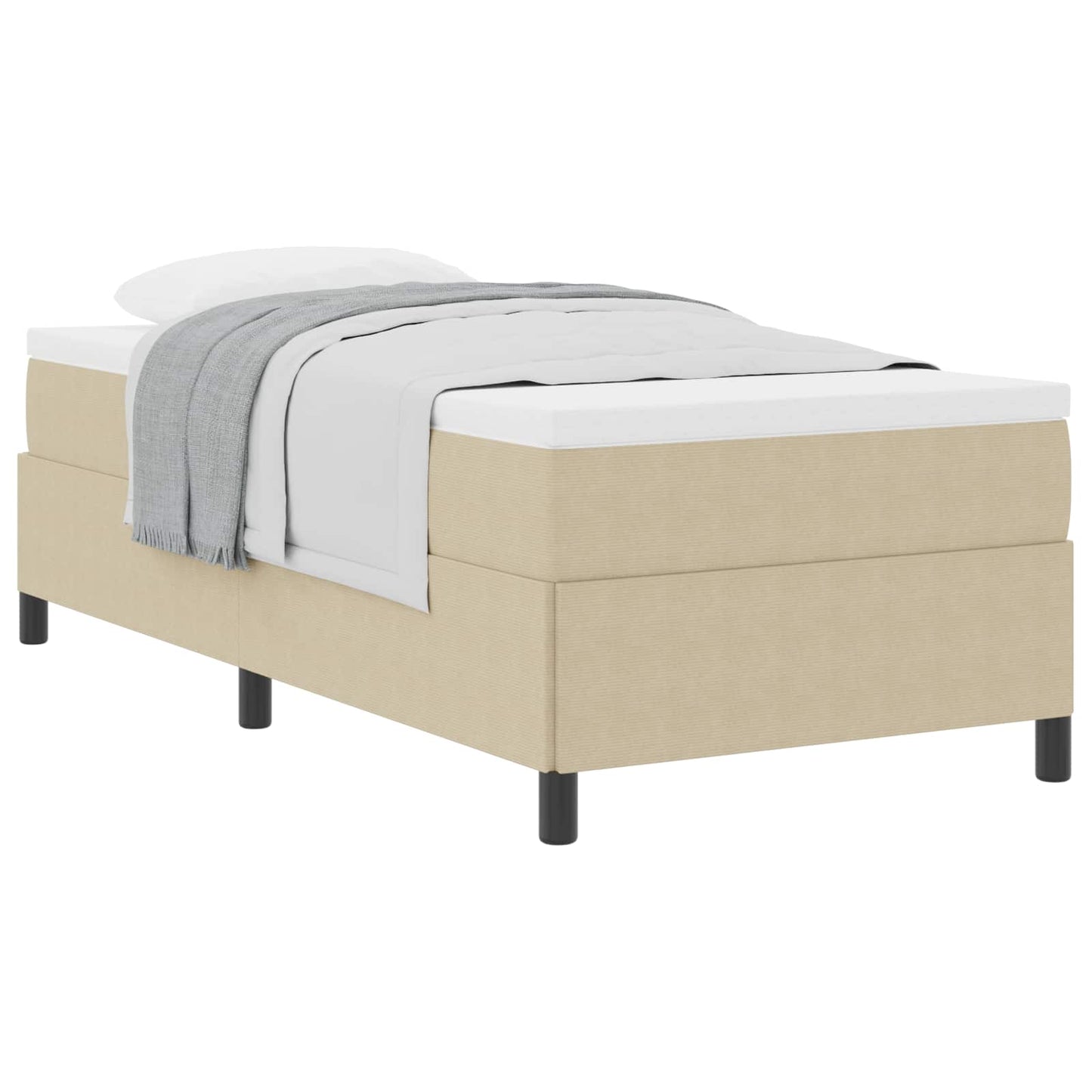 vidaXL Κρεβάτι με ελατήρια Γκρι Πράσινο 80 x 200 cm