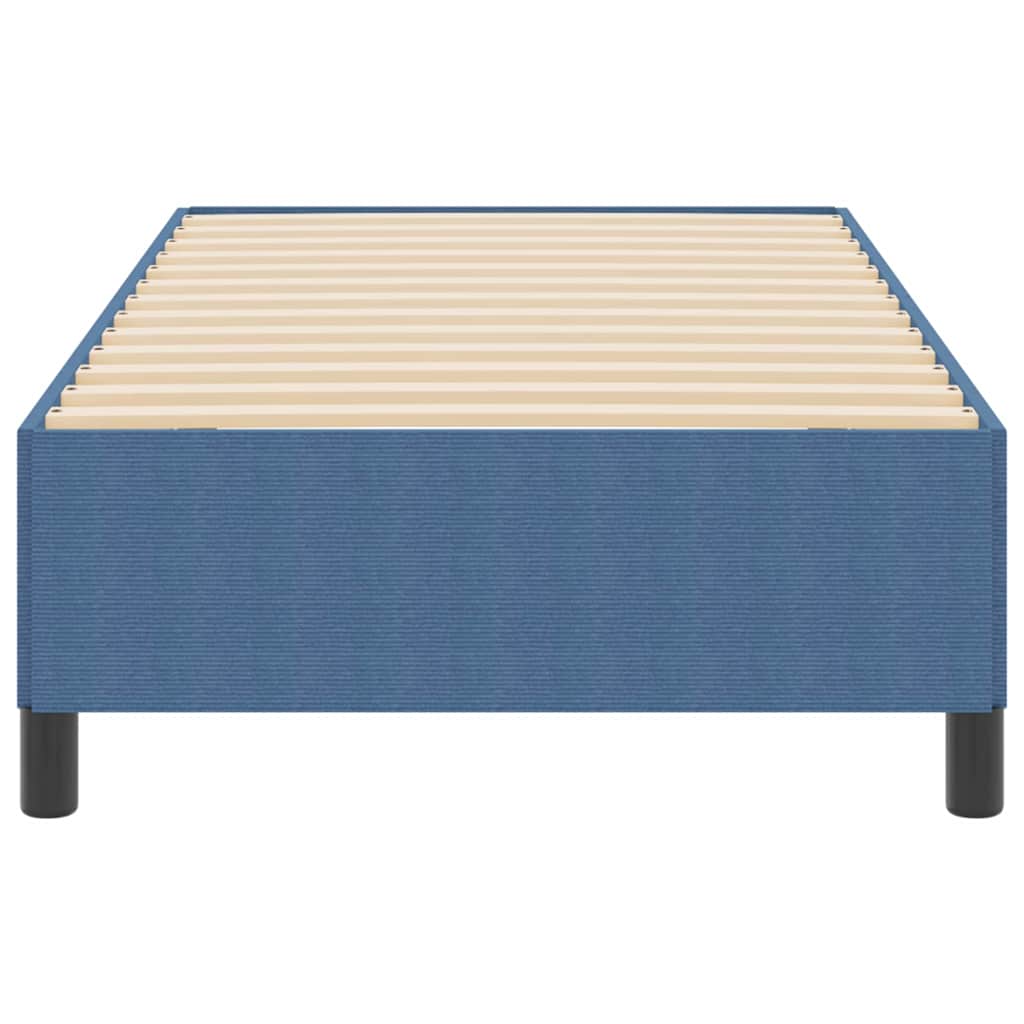 vidaXL Κρεβάτι με ελατήρια Μπλε 90 x 190 cm Υφασμάτινο Κορντουρά
