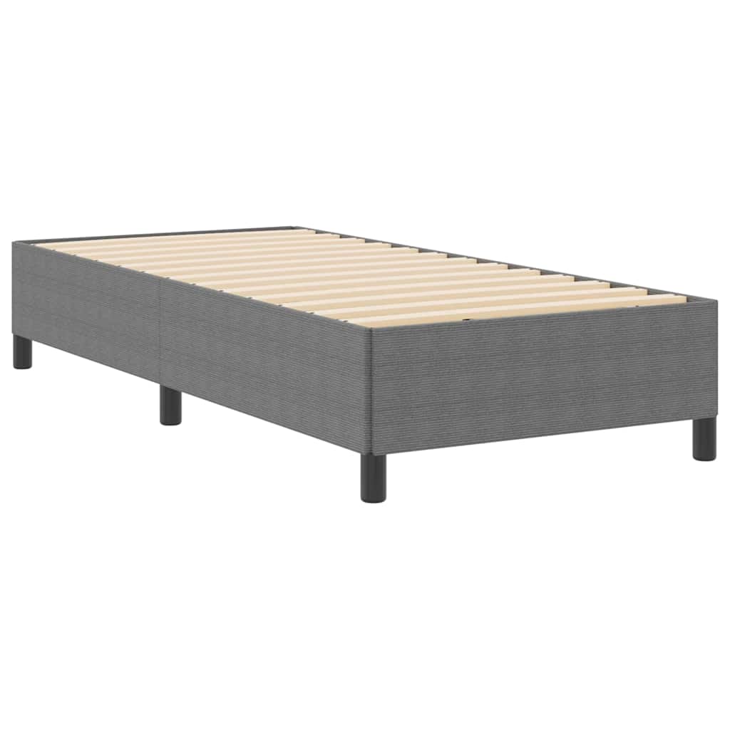 vidaXL Κρεβάτι με ελατήρια Ανοιχτό γκρι 90 x 200 cm