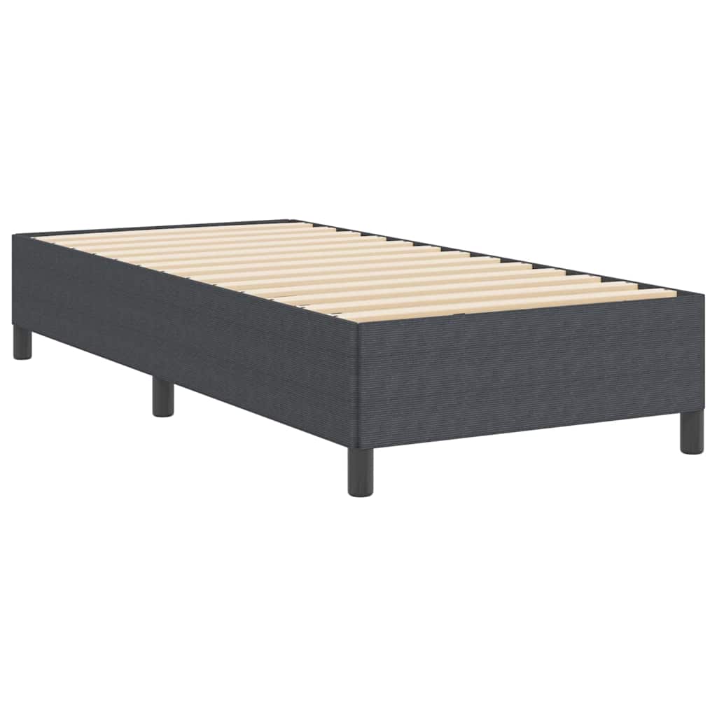 vidaXL Κρεβάτι με ελατήρια Σκούρο Γκρι 90 x 200 cm