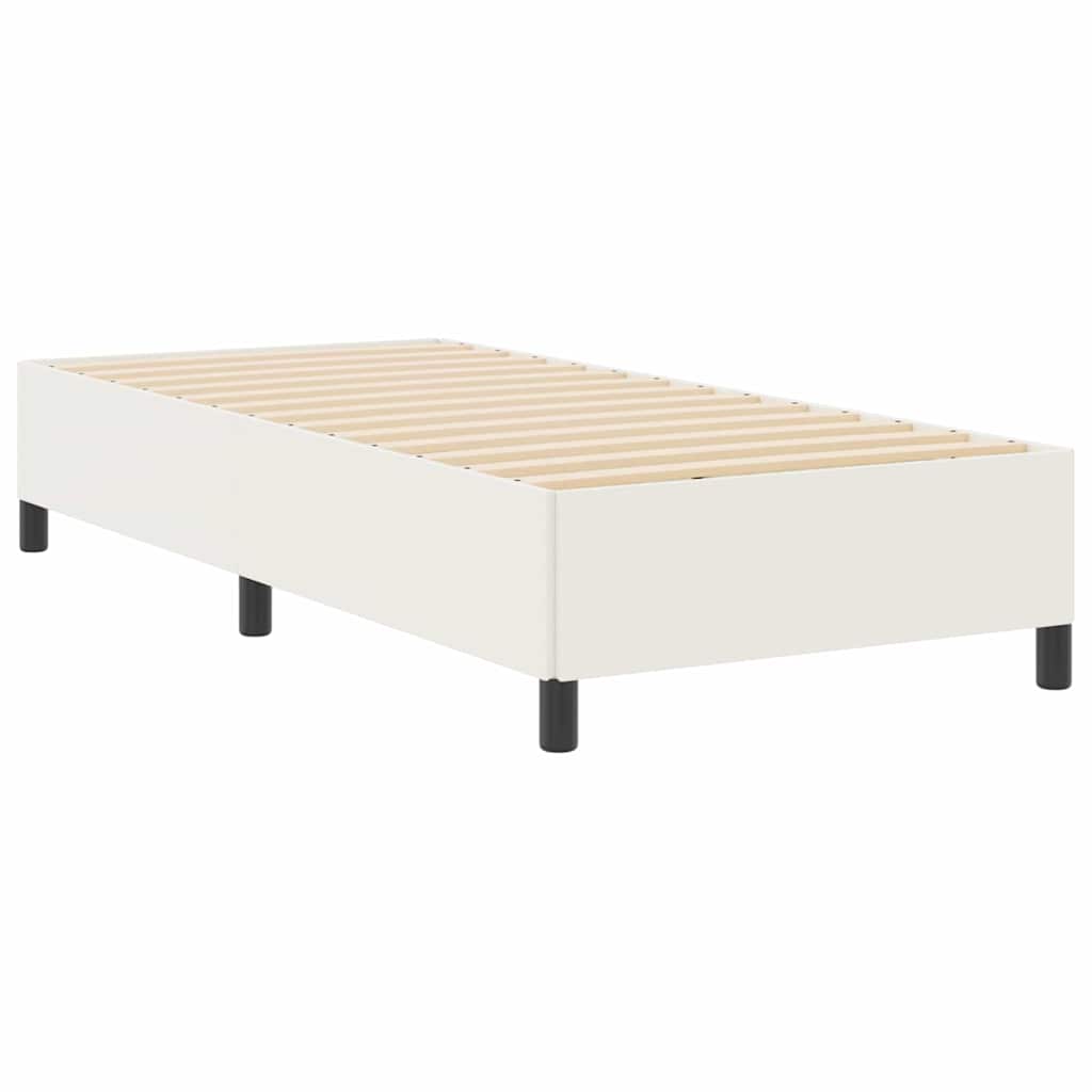vidaXL Κρεβάτι με ελατήρια Κρεμ 90 x 200 cm Υφασμάτινο Κορντουρά