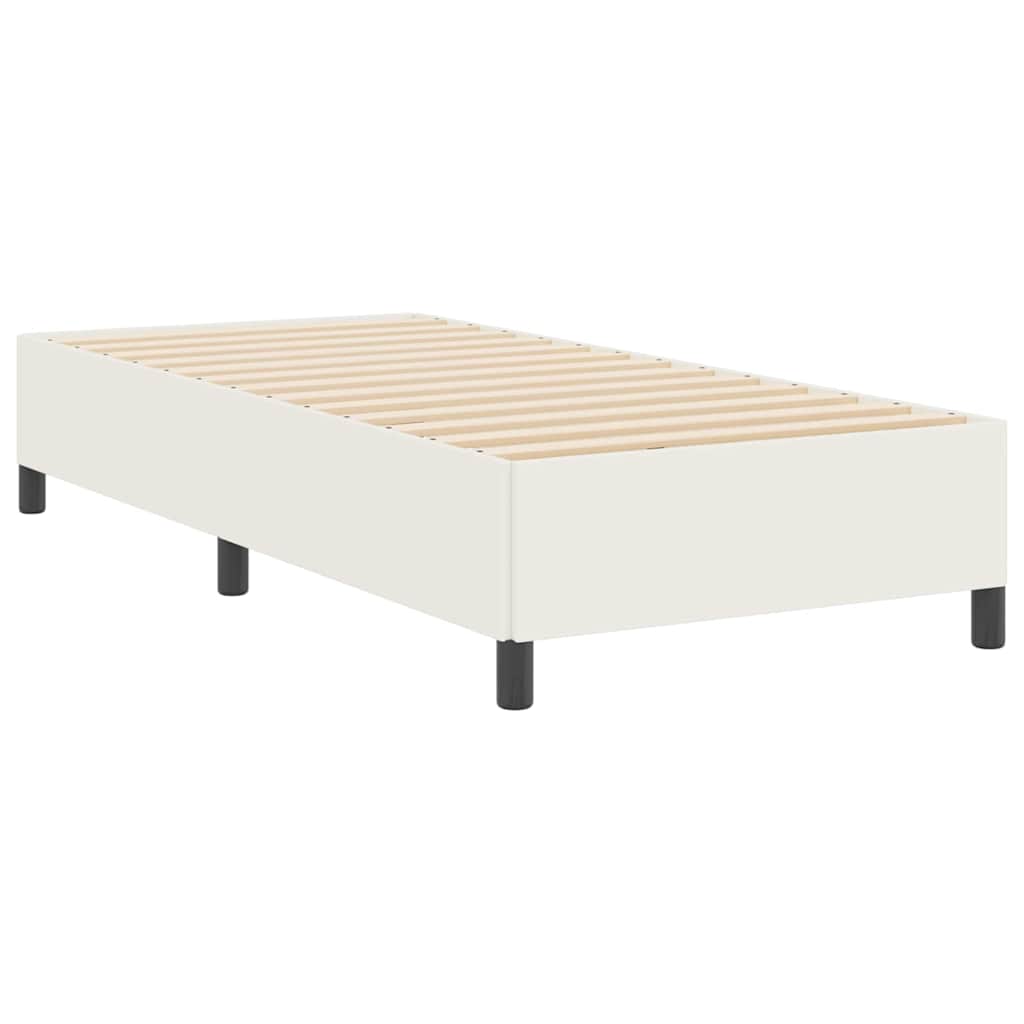 vidaXL Κρεβάτι με ελατήρια Κρεμ 90 x 200 cm Υφασμάτινο Κορντουρά