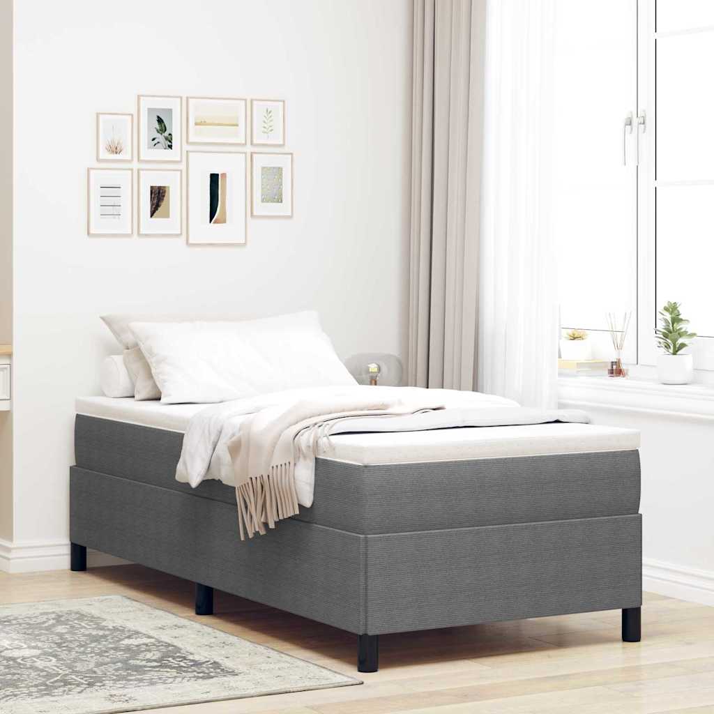 vidaXL Κρεβάτι με ελατήρια Ανοιχτό γκρι 100 x 200 cm