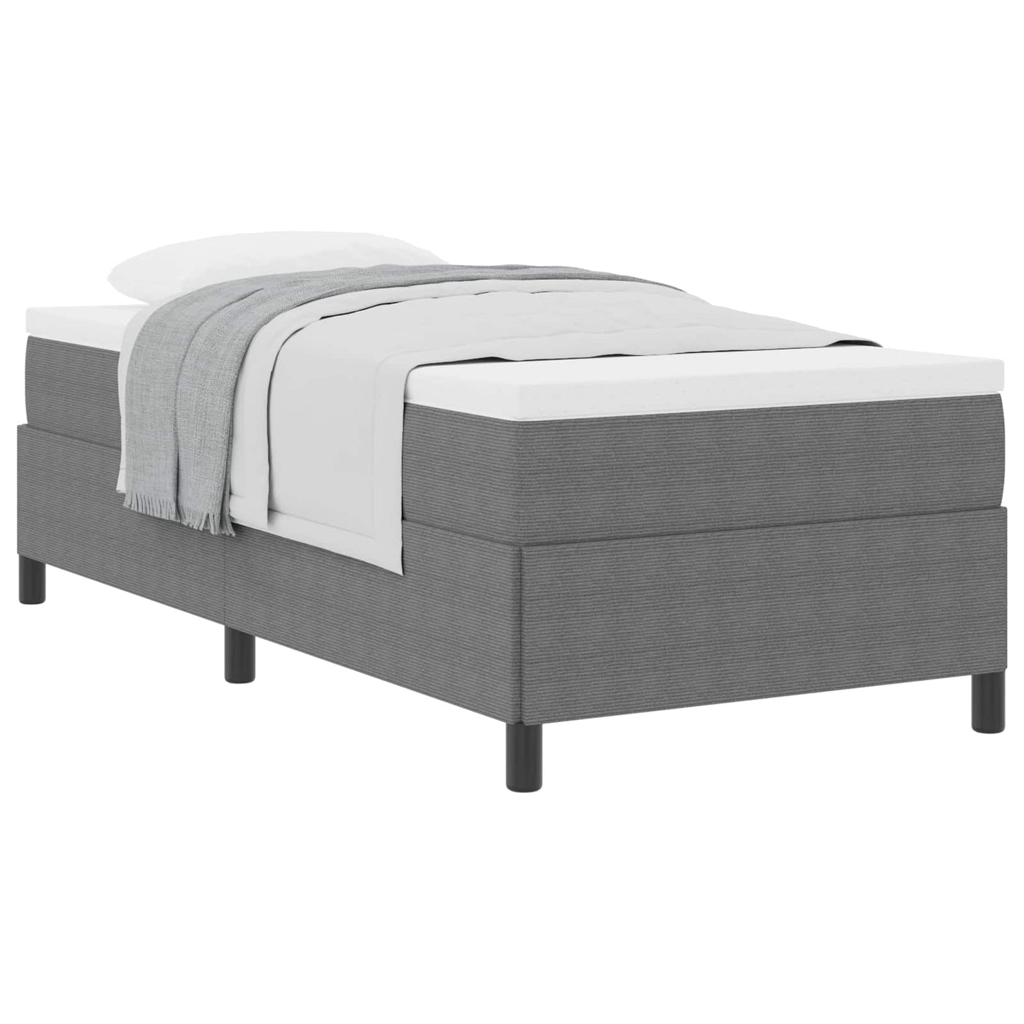 vidaXL Κρεβάτι με ελατήρια Ανοιχτό γκρι 100 x 200 cm
