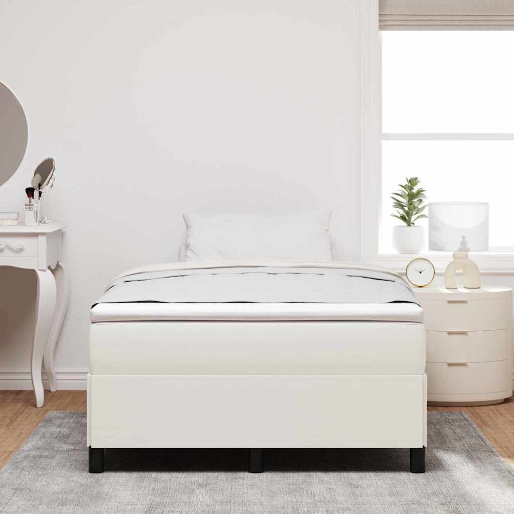 vidaXL Κρεβάτι με ελατήρια Κρεμ 120 x 190 cm Υφασμάτινο Κορντουρά