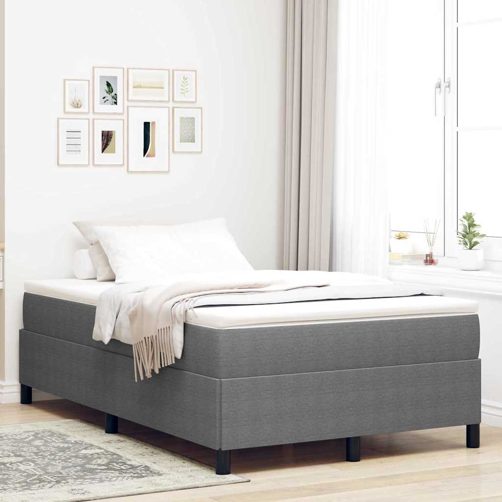 vidaXL Κρεβάτι με ελατήρια Ανοιχτό γκρι 120 x 200 cm