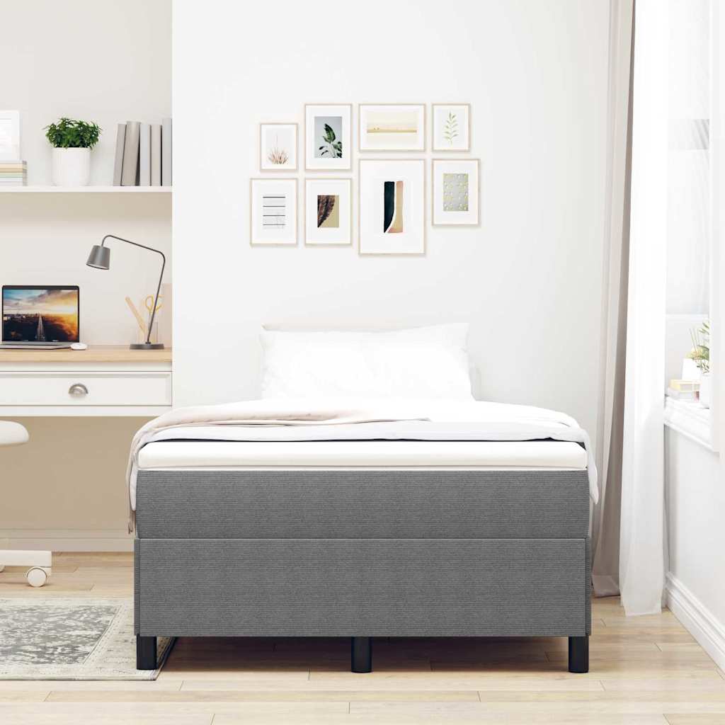 vidaXL Κρεβάτι με ελατήρια Ανοιχτό γκρι 120 x 200 cm