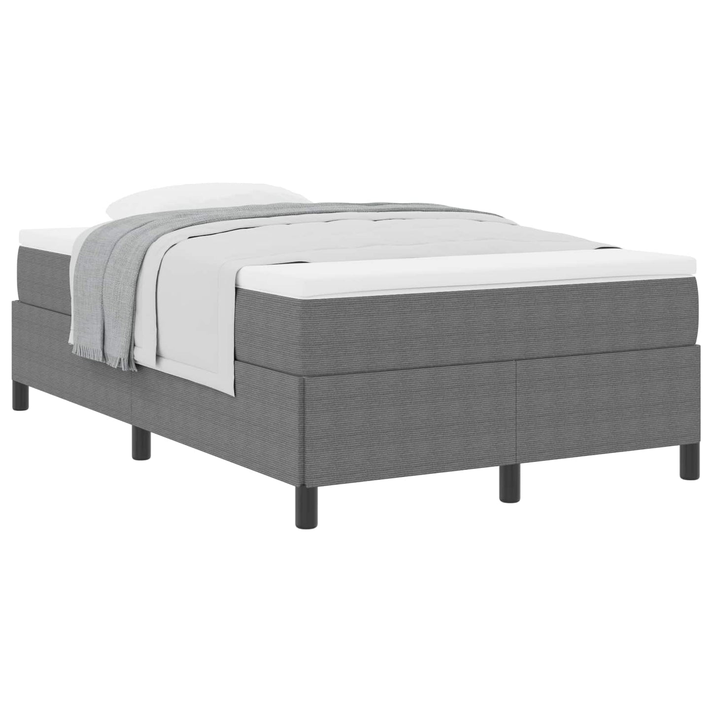 vidaXL Κρεβάτι με ελατήρια Ανοιχτό γκρι 120 x 200 cm