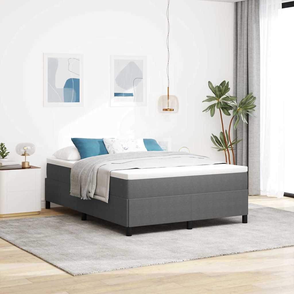 vidaXL Κρεβάτι με ελατήρια Ανοιχτό γκρι 140 x 190 cm