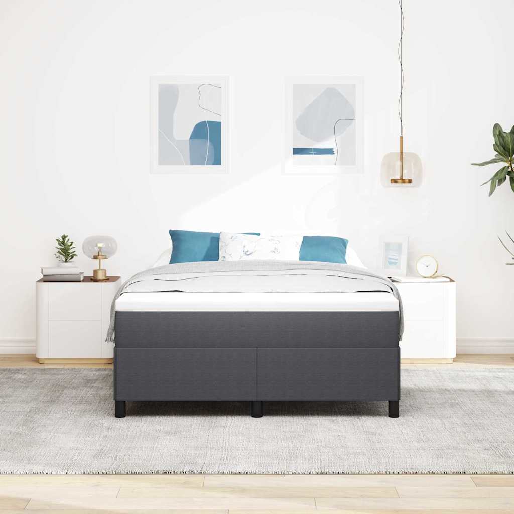 vidaXL Κρεβάτι με ελατήρια Σκούρο Γκρι 140 x 190 cm