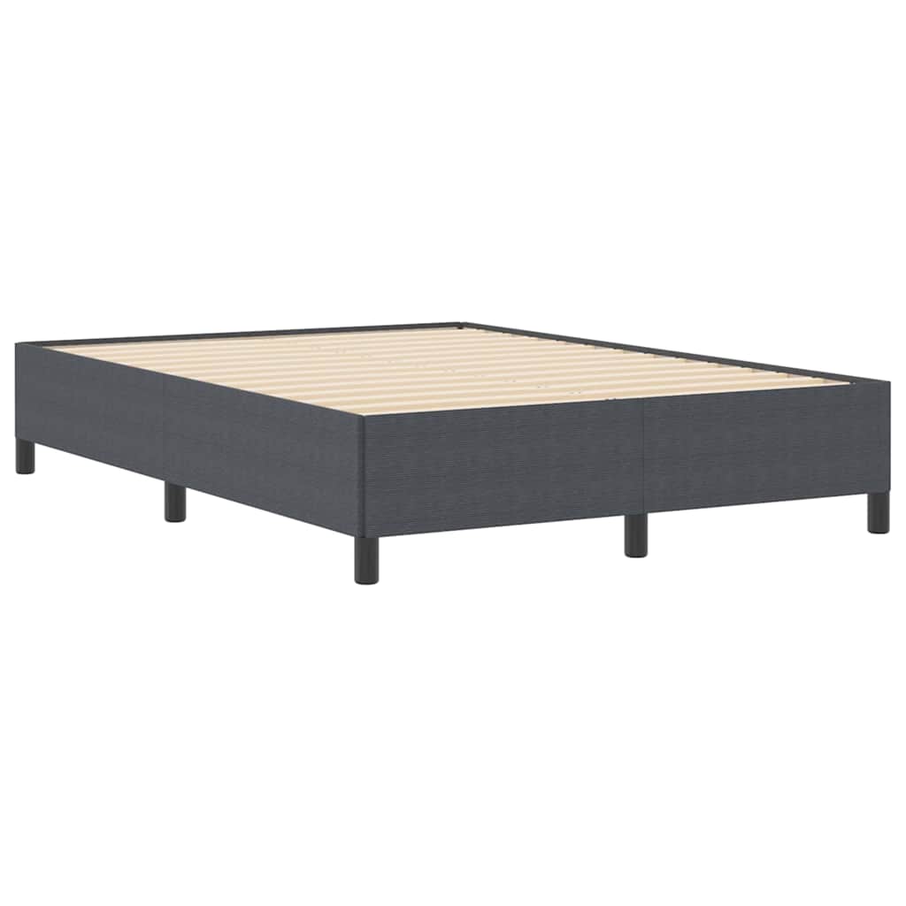vidaXL Κρεβάτι με ελατήρια Σκούρο Γκρι 140 x 190 cm