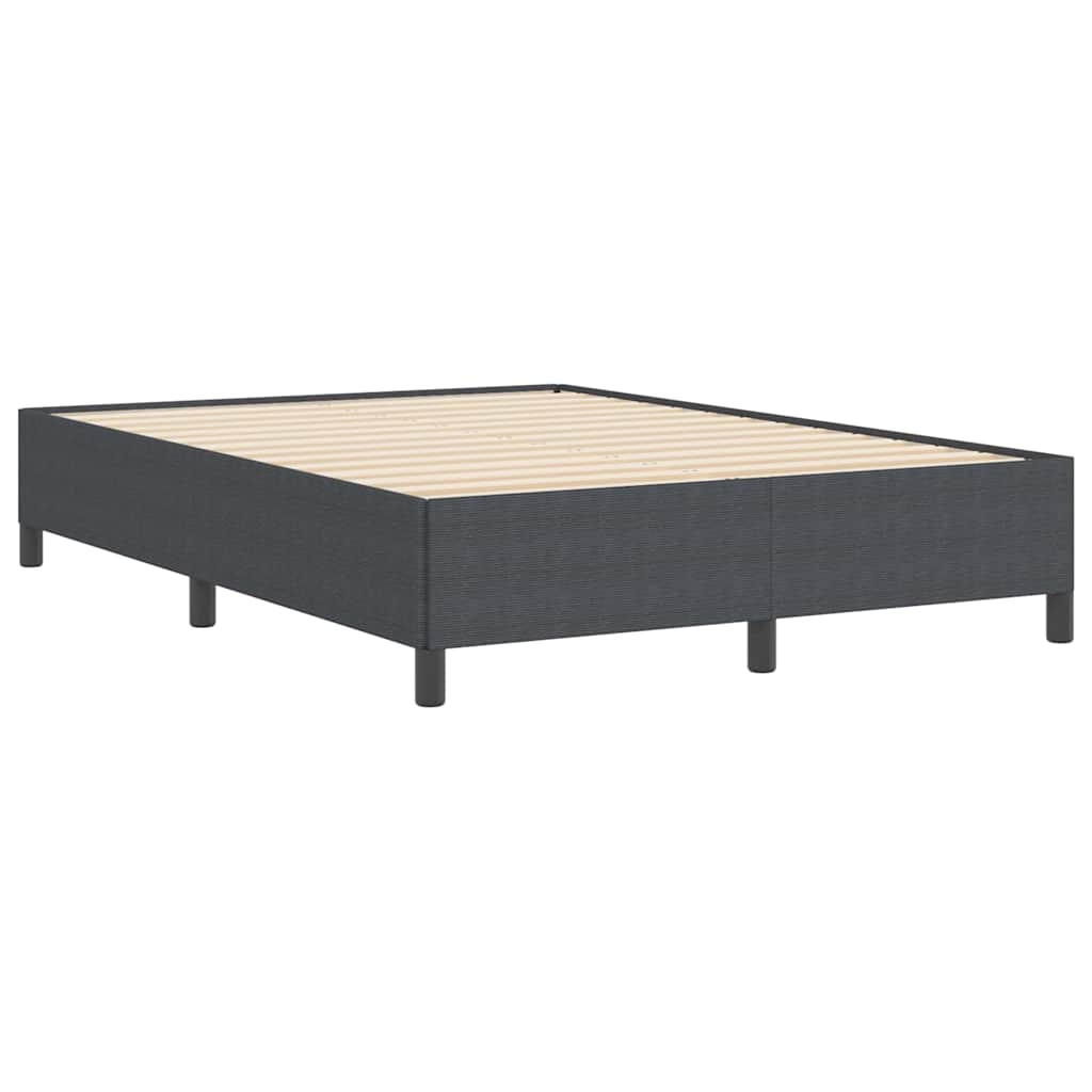 vidaXL Κρεβάτι με ελατήρια Σκούρο Γκρι 140 x 190 cm