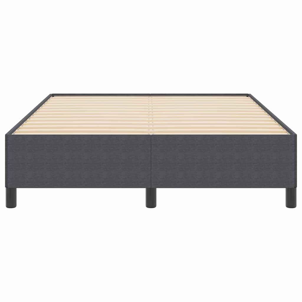 vidaXL Κρεβάτι με ελατήρια Σκούρο Γκρι 140 x 190 cm
