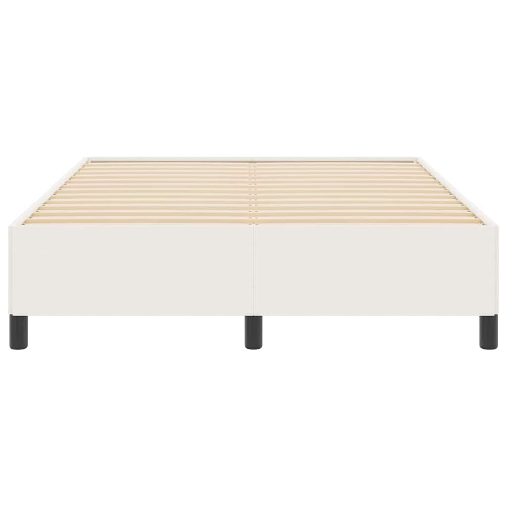 vidaXL Κρεβάτι με ελατήρια Κρεμ 140 x 190 cm Υφασμάτινο Κορντουρά