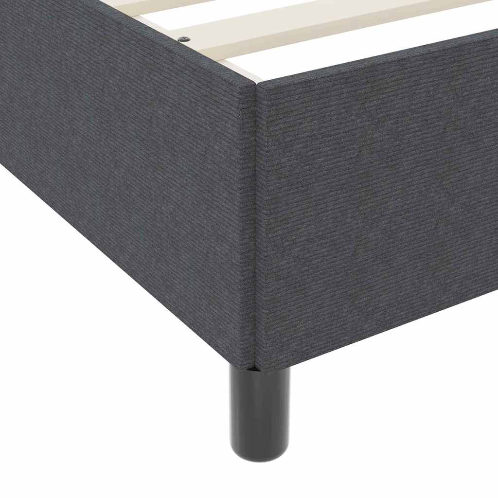 vidaXL Κρεβάτι με ελατήρια Σκούρο Γκρι 140 x 200 cm